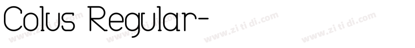 Colus Regular字体转换